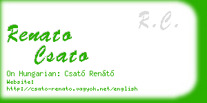 renato csato business card