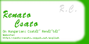 renato csato business card